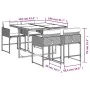 Set comedor de jardín 5 piezas con cojines ratán sintético gris von , Gartensets - Ref: Foro24-3211256, Preis: 285,85 €, Raba...