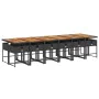 Set comedor de jardín con cojines 13 pzas ratán sintético negro by , Garden sets - Ref: Foro24-3211311, Price: 997,46 €, Disc...