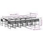 Set comedor de jardín con cojines 13 pzas ratán sintético negro by , Garden sets - Ref: Foro24-3211311, Price: 997,46 €, Disc...