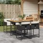 Set de muebles jardín 5 pzas con cojines ratán sintético negro by , Garden sets - Ref: Foro24-3211263, Price: 322,79 €, Disco...