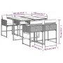 Set de muebles jardín 5 pzas con cojines ratán sintético negro by , Garden sets - Ref: Foro24-3211263, Price: 322,79 €, Disco...