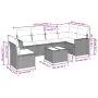 Juego de sofás de jardín 7 piezas con cojines ratán PE marrón by , Garden sets - Ref: Foro24-3219033, Price: 456,11 €, Discou...
