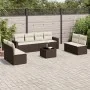 Set de sofás de jardín 9 pzas y cojines ratán sintético marrón by , Modular outdoor sofas - Ref: Foro24-3251200, Price: 517,1...