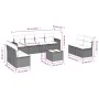 Set de sofás de jardín 9 pzas y cojines ratán sintético marrón by , Modular outdoor sofas - Ref: Foro24-3251200, Price: 517,1...