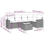 Set sofás de jardín 6 piezas y cojines ratán sintético marrón von , Modulare Sofas für den Außenbereich - Ref: Foro24-3251280...