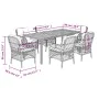 Set de comedor de jardín 7 pzas y cojines ratán sintético negro von , Gartensets - Ref: Foro24-3212040, Preis: 766,46 €, Raba...