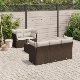 Set sofás de jardín 6 piezas y cojines ratán sintético marrón by , Garden sets - Ref: Foro24-3249092, Price: 426,91 €, Discou...