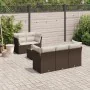 Set sofás de jardín 6 piezas y cojines ratán sintético marrón von , Gartensets - Ref: Foro24-3249092, Preis: 426,91 €, Rabatt: %