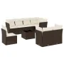 Set de sofás de jardín 9 pzas y cojines ratán sintético marrón by , Garden sets - Ref: Foro24-3249782, Price: 602,33 €, Disco...