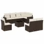 Set de sofás de jardín 9 pzas y cojines ratán sintético marrón by , Modular outdoor sofas - Ref: Foro24-3251420, Price: 560,7...