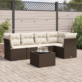 Set sofás de jardín 6 piezas y cojines ratán sintético marrón von , Gartensets - Ref: Foro24-3249452, Preis: 411,80 €, Rabatt: %