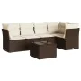 Set sofás de jardín 6 piezas y cojines ratán sintético marrón by , Garden sets - Ref: Foro24-3249452, Price: 411,59 €, Discou...