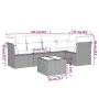 Set sofás de jardín 6 piezas y cojines ratán sintético marrón by , Garden sets - Ref: Foro24-3249452, Price: 411,59 €, Discou...