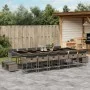 Set comedor de jardín 17 pzas y cojines ratán sintético gris by , Garden sets - Ref: Foro24-3211364, Price: 978,84 €, Discoun...