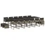 Set comedor de jardín 17 pzas y cojines ratán sintético gris by , Garden sets - Ref: Foro24-3211364, Price: 978,84 €, Discoun...