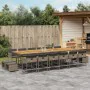 Set comedor de jardín 17 pzas y cojines ratán sintético gris by , Garden sets - Ref: Foro24-3211370, Price: 1,00 €, Discount: %