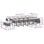 Set comedor de jardín 17 pzas y cojines ratán sintético gris by , Garden sets - Ref: Foro24-3211370, Price: 1,00 €, Discount: %