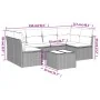 7-teilige Gartensofagarnitur mit braunen PE-Rattankissen von , Gartensets - Ref: Foro24-3217403, Preis: 439,28 €, Rabatt: %