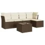 Set sofás de jardín 6 piezas y cojines ratán sintético marrón by , Garden sets - Ref: Foro24-3217573, Price: 368,05 €, Discou...
