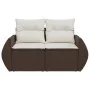 Sofá de jardín con cojines 2 plazas ratán sintético marrón von , Outdoor-Sofas - Ref: Foro24-366222, Preis: 185,25 €, Rabatt: %