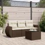 Set de sofás de jardín 4 pzas y cojines ratán sintético marrón by , Garden sets - Ref: Foro24-3253410, Price: 283,84 €, Disco...