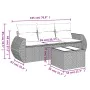 Set de sofás de jardín 4 pzas y cojines ratán sintético marrón by , Garden sets - Ref: Foro24-3253410, Price: 283,84 €, Disco...