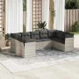 Set muebles jardín 9 pzas y cojines ratán sintético gris claro von , Gartensets - Ref: Foro24-3218132, Preis: 624,08 €, Rabat...
