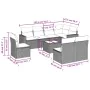 Set de sofás de jardín 9 pzas y cojines ratán sintético marrón by , Garden sets - Ref: Foro24-3219073, Price: 571,68 €, Disco...