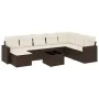 Set de sofás de jardín 9 pzas y cojines ratán sintético marrón by , Garden sets - Ref: Foro24-3219363, Price: 567,64 €, Disco...