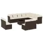 Set de sofás de jardín con cojines 13 piezas ratán PE marrón by , Garden sets - Ref: Foro24-3250322, Price: 831,25 €, Discoun...