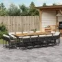 Set comedor de jardín con cojines 15 pzas ratán sintético negro by , Garden sets - Ref: Foro24-3211599, Price: 1,00 €, Discou...