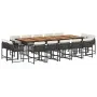 Set comedor de jardín con cojines 15 pzas ratán sintético negro by , Garden sets - Ref: Foro24-3211599, Price: 1,00 €, Discou...