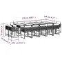Set comedor de jardín con cojines 15 pzas ratán sintético negro by , Garden sets - Ref: Foro24-3211599, Price: 1,00 €, Discou...