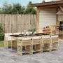 Set comedor de jardín 9 pzas con cojines ratán sintético beige by , Garden sets - Ref: Foro24-3211642, Price: 645,16 €, Disco...