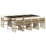 Set comedor de jardín 9 pzas con cojines ratán sintético beige by , Garden sets - Ref: Foro24-3211642, Price: 645,16 €, Disco...