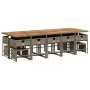 Set comedor de jardín con cojines 15 pzas ratán sintético gris by , Garden sets - Ref: Foro24-3211358, Price: 940,91 €, Disco...