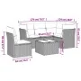 Set sofás de jardín 6 piezas y cojines ratán sintético marrón by , Garden sets - Ref: Foro24-3249492, Price: 411,80 €, Discou...