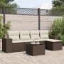 Set sofás de jardín 6 piezas y cojines ratán sintético marrón von , Gartensets - Ref: Foro24-3254840, Preis: 382,30 €, Rabatt: %
