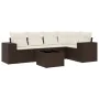 Set sofás de jardín 6 piezas y cojines ratán sintético marrón by , Garden sets - Ref: Foro24-3254880, Price: 430,92 €, Discou...