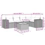 Set sofás de jardín 6 piezas y cojines ratán sintético marrón by , Garden sets - Ref: Foro24-3254880, Price: 430,92 €, Discou...