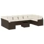 Set de sofás de jardín 11 pzas cojines ratán sintético marrón by , Modular outdoor sofas - Ref: Foro24-3251820, Price: 671,09...