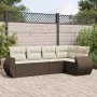 Set comedor de jardín 5 piezas y cojines ratán sintético marrón von , Gartensets - Ref: Foro24-3253670, Preis: 374,99 €, Raba...