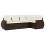 Set comedor de jardín 5 piezas y cojines ratán sintético marrón von , Gartensets - Ref: Foro24-3253670, Preis: 374,99 €, Raba...