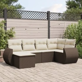 Set sofás de jardín 6 piezas y cojines ratán sintético marrón von , Gartensets - Ref: Foro24-3254000, Preis: 424,56 €, Rabatt: %