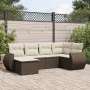 Set sofás de jardín 6 piezas y cojines ratán sintético marrón by , Garden sets - Ref: Foro24-3254000, Price: 424,56 €, Discou...
