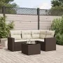 Set comedor de jardín 5 piezas y cojines ratán sintético marrón von , Gartensets - Ref: Foro24-3218913, Preis: 347,86 €, Raba...