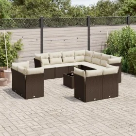 Set de sofás de jardín y cojines 12 pzas ratán sintético marrón von , Gartensets - Ref: Foro24-3250362, Preis: 904,58 €, Raba...