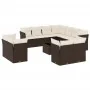 Set de sofás de jardín y cojines 12 pzas ratán sintético marrón by , Garden sets - Ref: Foro24-3250362, Price: 904,58 €, Disc...