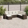 Juego de sofás de jardín 7 piezas con cojines ratán PE marrón von , Gartensets - Ref: Foro24-3254040, Preis: 456,58 €, Rabatt: %