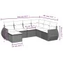 Juego de sofás de jardín 7 piezas con cojines ratán PE marrón von , Gartensets - Ref: Foro24-3254040, Preis: 456,58 €, Rabatt: %